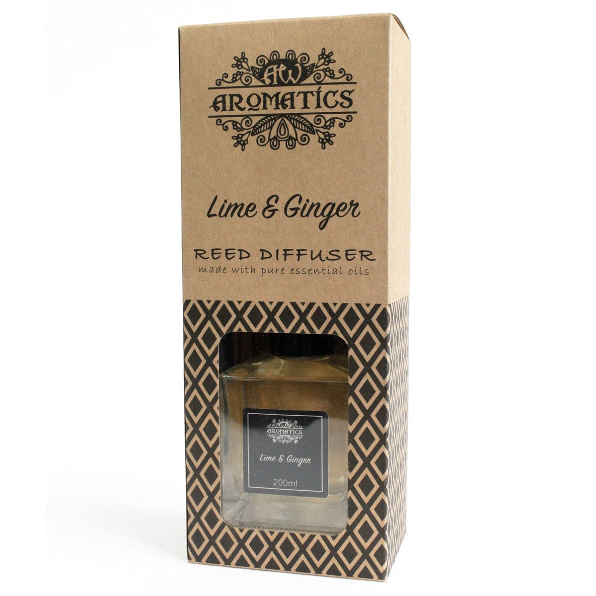 Lime & Ginger Essential Oil Reed Diffuser – 200ml | Natural Home Fragrance