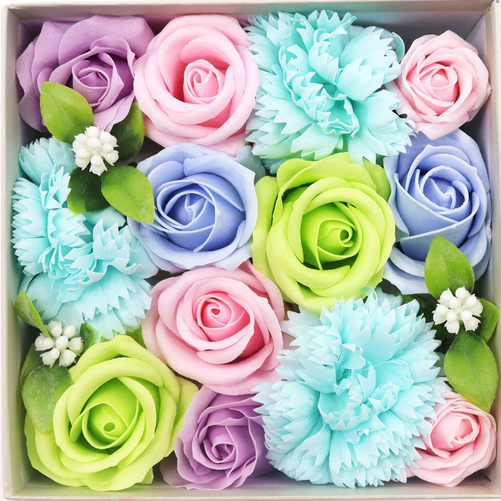 Luxury Blue Soap Flower Gift Box | Baby Blessings New Baby Gift