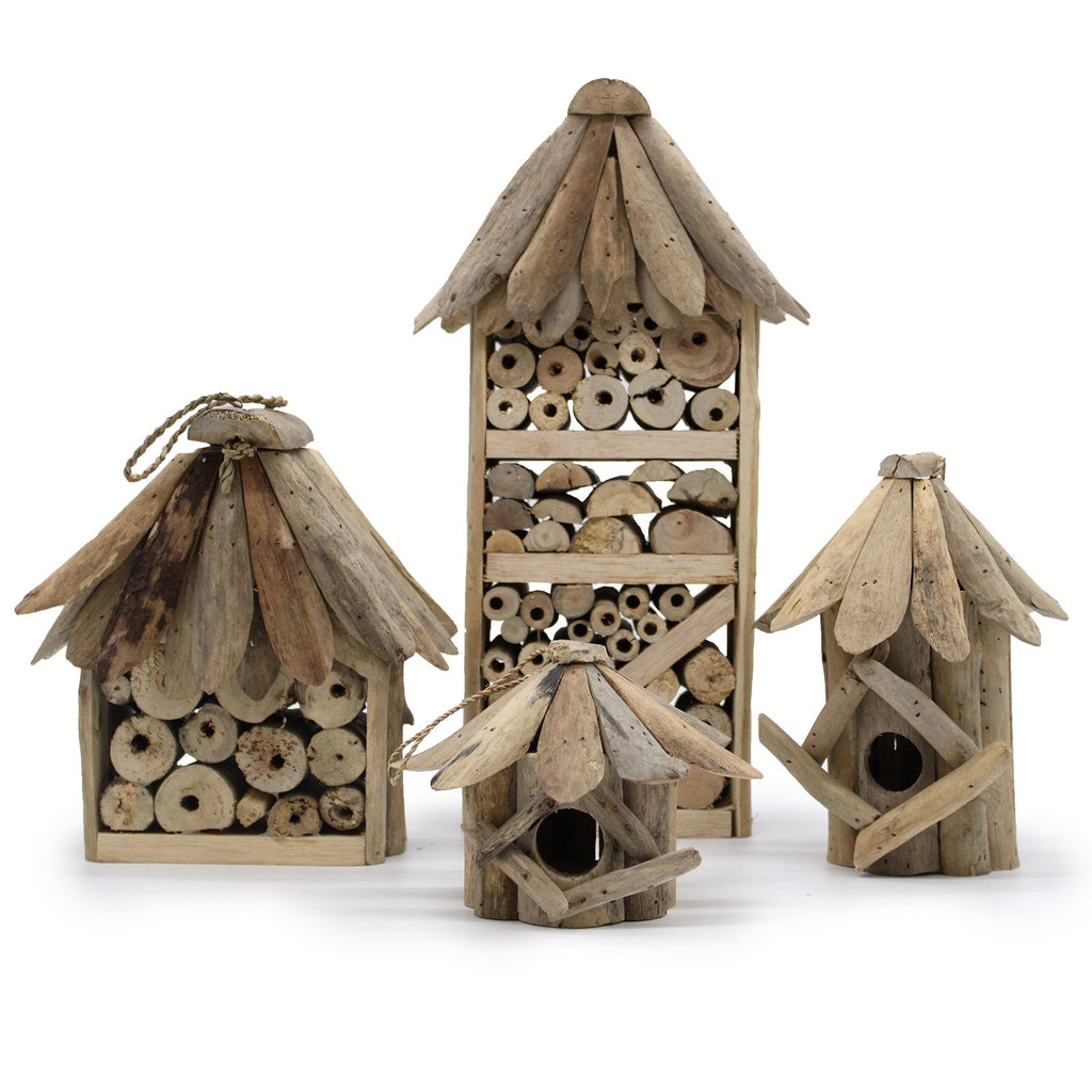Driftwood Bee & Insect Box – Natural Garden Wildlife Habitat