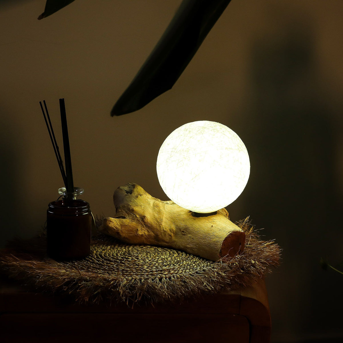 DriftGlow Cotton Luna Lamp – Ivory