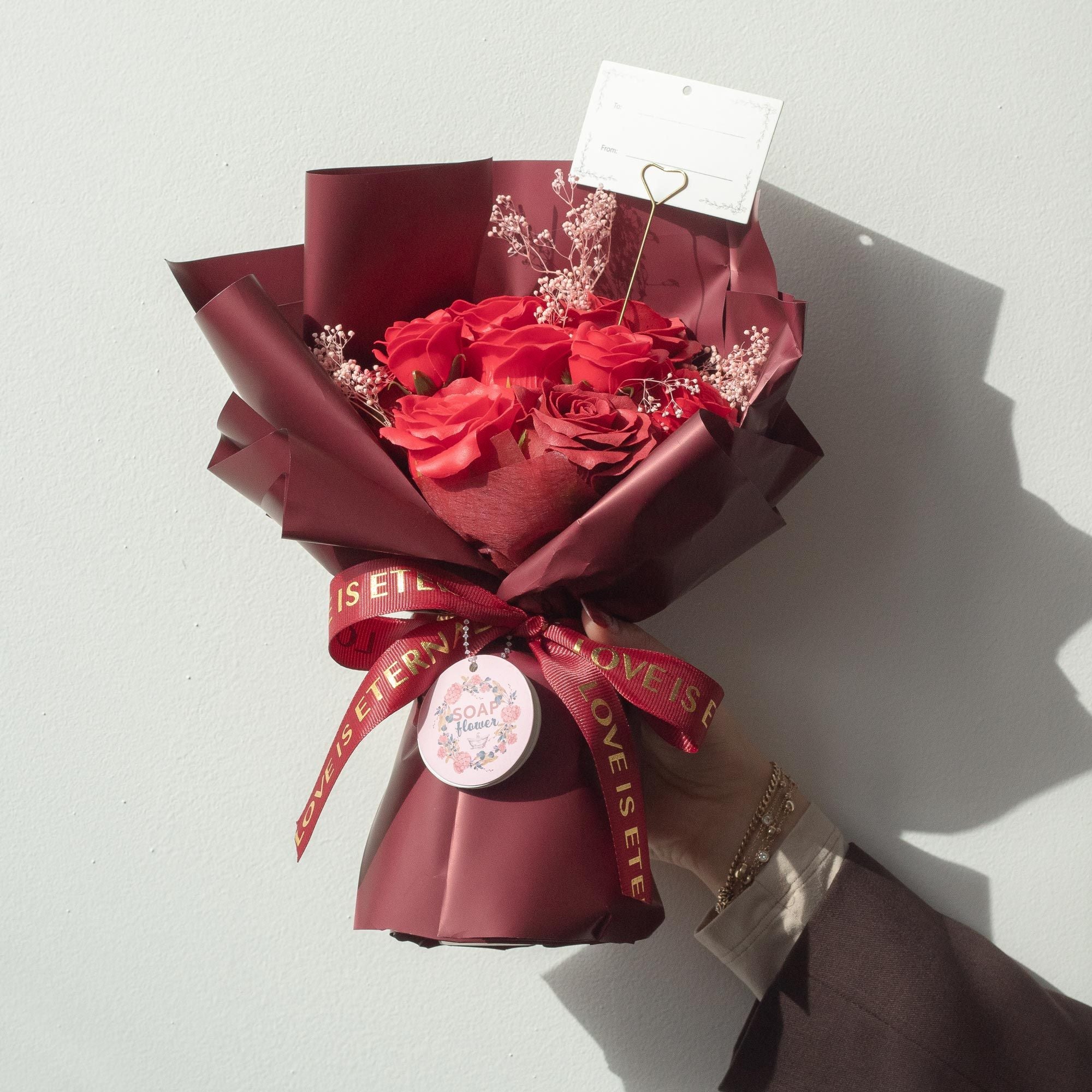 Luxury Red Rose Soap Flower Bouquet | Romantic Gift for Someone Special