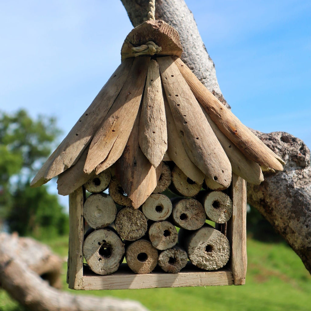 Driftwood Bee & Insect Box – Natural Garden Wildlife Habitat