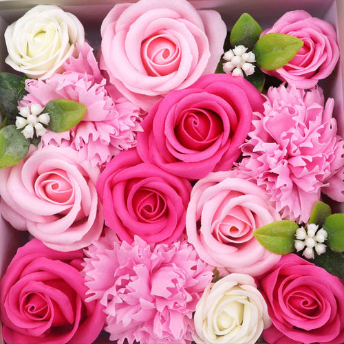 Luxury Pink Soap Flower Gift Box | Baby Blessings New Baby Girl Gift