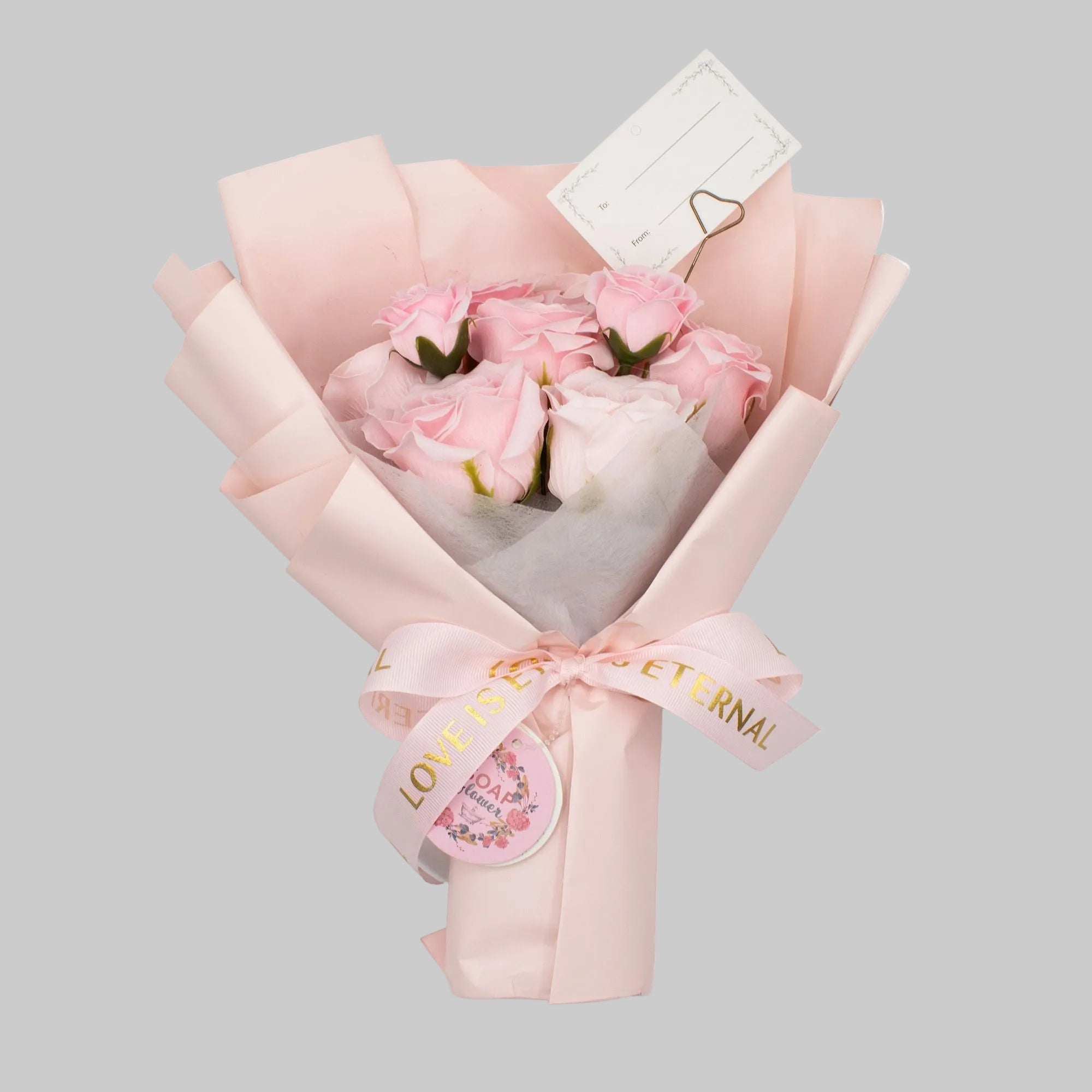 Luxury Pink Rose Soap Flower Bouquet | Elegant Gift for Her
