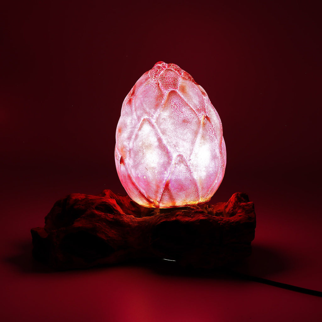 DriftGlow Crackle Lotus Flower Lamp – Purple