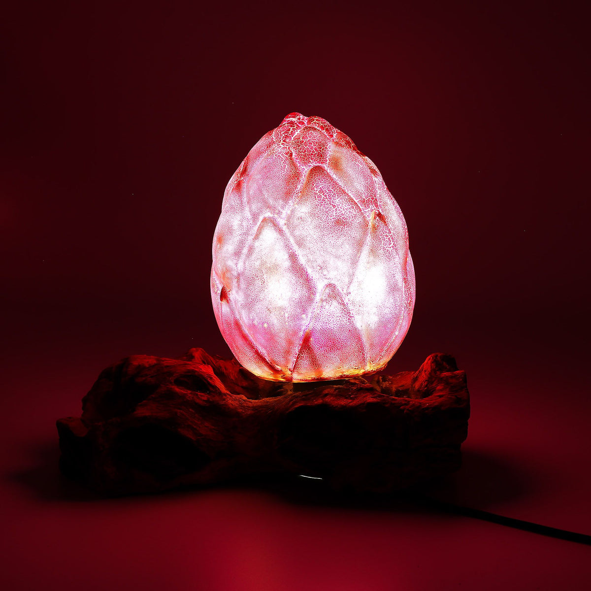 DriftGlow Crackle Lotus Flower Lamp – Purple