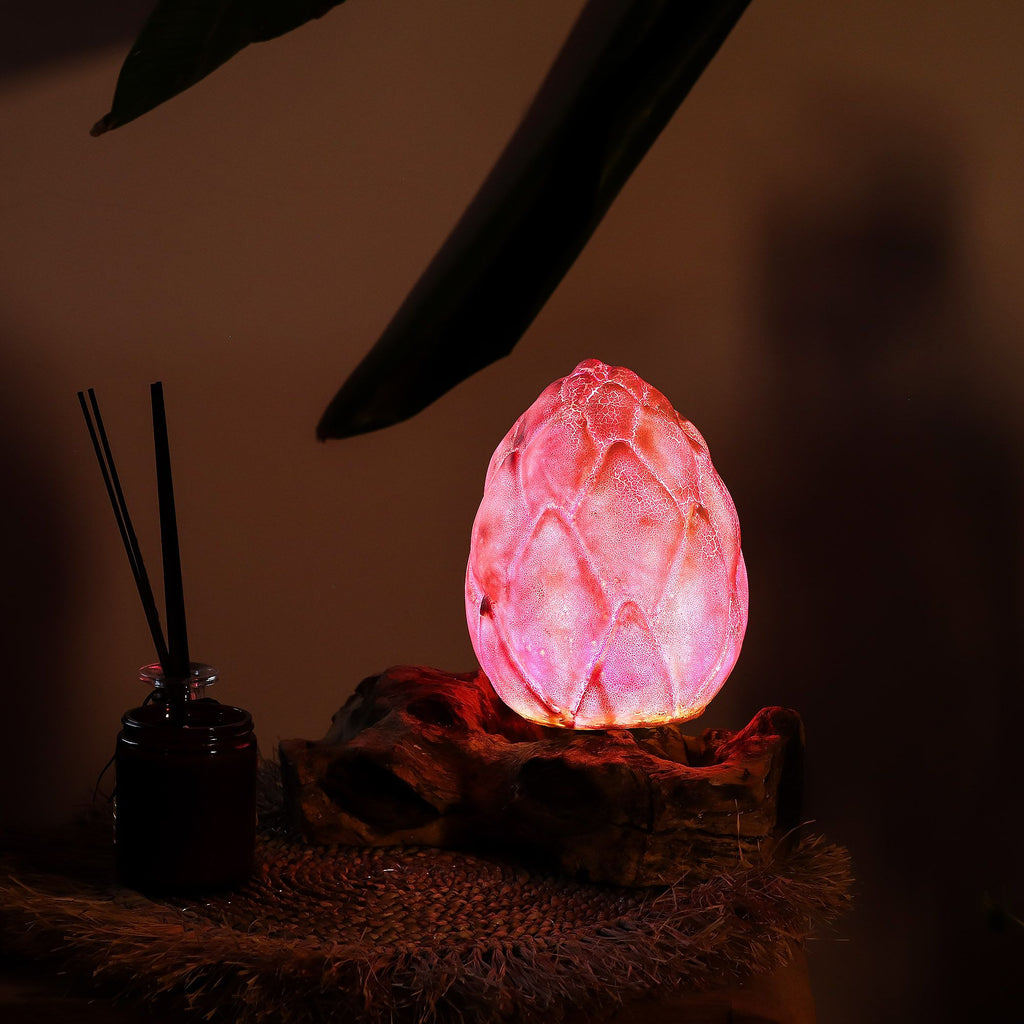 DriftGlow Crackle Lotus Flower Lamp – Purple